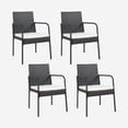 thumbnail image 1 of Patiojoy 4-Piece Outdoor Rattan Wicker Dining Chairs with Armrests& Soft Cushions, 1 of 6