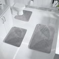thumbnail image 1 of TIMIFIS Bathroom Rugs Leaf Floor Mat Bathroom Water-Absorbent Non-Slip Floor Mat Toilet Room Living Room Bedroom Kitchen Door Mat Three Sets of Floor Mats Bath Mat, 1 of 8