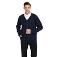 thumbnail image 1 of TOPTIE Cardigan pour Homme Coupe Décontractée Col en V Coton-Marine-G, 1 of 8