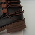 thumbnail image 4 of EGNMCR Bottes d'Hiver pour Femmes Chaussures de Mode pour Femmes Bottes Western Rétro Bottes Décontractées Chaudes à Talons Bas Bottes Mi-Mollet, 4 of 6