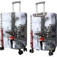 thumbnail image 3 of Travel Luggage Cover Suitcase Protector Fits 18-32 Inch Luggage Wheel Covers Patterned Travel Related Items Flower Luggage Protector Elastic Luggage Anti-scratch Suitcase Cover S, 3 of 5