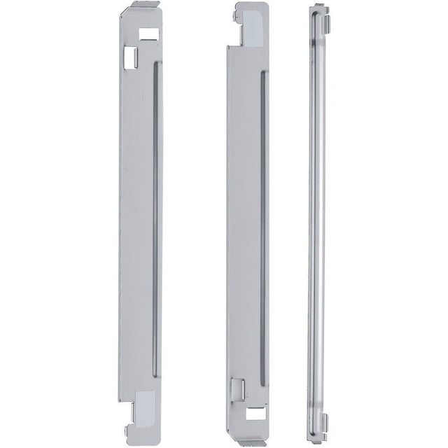 UPGRADED QRInnovations Ultra Durable KSTK1 stacking kit compatible with LG 27-inch front load washer and dryer. Chrome-colored appliance accessory includes three mounting brackets, screws, and installation instructions for efficient laundry room space-saving.