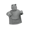 thumbnail image 3 of Women Novelty Frog Hoodie Long Sleeve Solid Color Hooded Sweatshirt with Pocket, 3 of 9