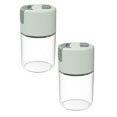 thumbnail image 1 of Oleegame 2PC Produce Storage Push-type Quantitative Glass Bottle Metering Shaker Household Kitchen Quantitative Control Amount Sprinkler Bottle Green, 1 of 2