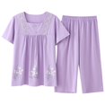 thumbnail image 1 of REDHOTYPE Fashion Print Pyjama Set Femmes 100% Coton Casual Home Pyjamas Plus Size Cool Short Sleeves M-XXXL Homewear, 1 of 2