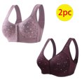 thumbnail image 2 of ameIAEA 2 Pcs Women Front Closure Bras Push Up Button Bra Full Coverage No Underwire Everyday Bra, 2 of 3