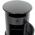 thumbnail image 3 of Hawthorne Collection Wood Oval Cabinet in Black, 3 of 5