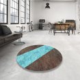 thumbnail image 4 of Ahgly Company Tapis d'Intérieur Rectangulaire Transitionnel Brun Café Lavable à la Machine, 2 Pieds x 3 Pieds, 4 of 7