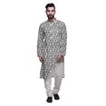 thumbnail image 1 of Atasi Printed Long Asymmetric Kurta Pajama Set For Men Party Wear Clothing, 1 of 4