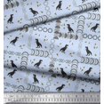 thumbnail image 3 of Soimoi Rayon Fabric Geometric Shapes & Dinosaur Animal Print Fabric by Yard 56 Inch Wide, 3 of 3