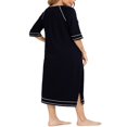 thumbnail image 4 of Robe Longue Fendue à Col Rond avec Fermeture Éclair pour Femmes Manches Courtes, 4 of 5