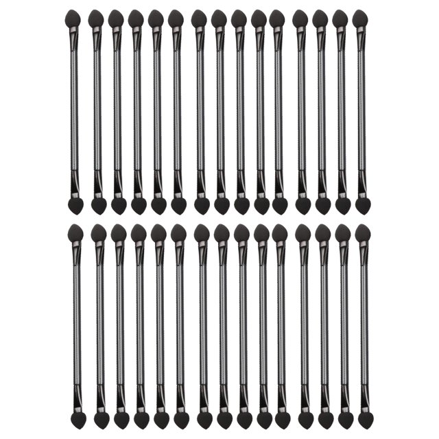 30Pcs Disposable Eyeshadow Brush Double-Sided Eyeshadow Brush Makeup Tool Black