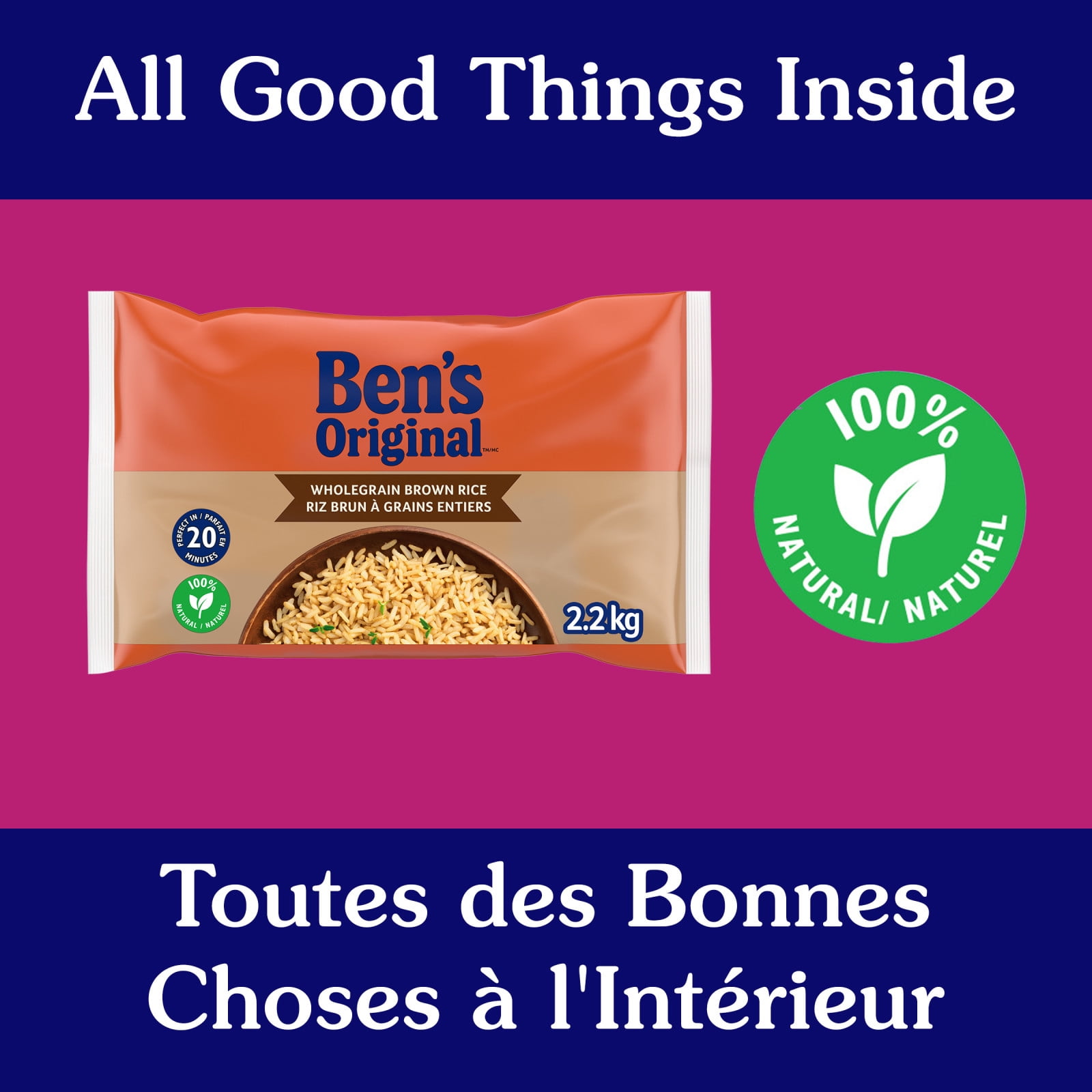 BEN'S ORIGINAL Riz Brun à Grains Entiers