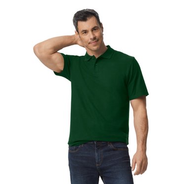 Gildan G648 Polo Piqué Double Softstyle pour Hommes - Vert Forêt - 3TG