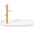 thumbnail image 2 of POINTERTECK Key Bowl for Entryway Table Jewelry Tray & Key Tray Wooden 3 Stand Hanging Organizer Wooden Valet Tray Wood Key Tray for Entryway Table for Key Jewelry Ring Round, 2 of 11