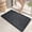 Gray#2359✨, variant on Bathroom Mat Non Slip Absorbent | Solid Color Polyester Foot Door Mat | Geometric Pattern | Entrance, Toilet, Floor | Quick Dry | Modern Home Decor | 60x40cm | 1 Piece | Gray Blue Pink Beige Green