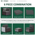 thumbnail image 5 of Kullavik Patio All Weather woven 6-Piece Metal Sectional Sets with Cushions,Grey, 5 of 5