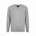 thumbnail image 1 of Krumba Chandail Classique à Enfiler Surdimensionné en Coton à Col en V pour Homme 2TG Gris, 1 of 6