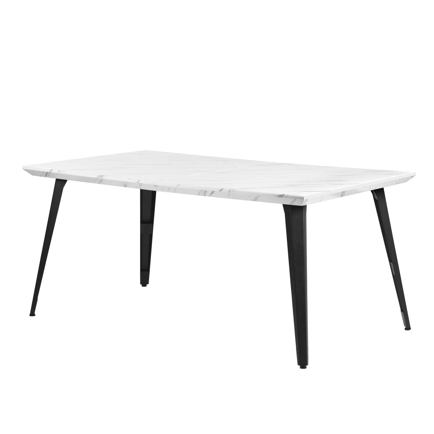 Homy Casa 5 Piece Dining Room Set - Rectangular Dining Table and 4 Industrial Side Chairs for 4 Person