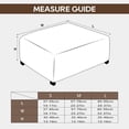 thumbnail image 3 of LNGOOR 3 Sizes Square Jacquard Durable Customized Stretch Footrest Ottoman Cover Folding Storage Stool Furniture Protector Slipcover (Light Grey S), 3 of 7