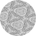 thumbnail image 1 of Ahgly Company Tapis d'Intérieur Lavable à la Machine, Carré, Transitionnel, Gris, Tapis de Zone, 3 Pieds Carré, 1 of 7