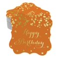 thumbnail image 1 of Inkdotpot Pack Of 50 Happy Birthday Paper Tags DIY Craft Bracket Shape Real Gold Foil Hang Tags, 1 of 6