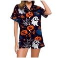 thumbnail image 1 of Kcodviy Pyjama Décontracté d'Halloween Imprimé pour Femmes Ensemble de Pyjama pour Femmes Pyjama et Short Ensemble Short Pyjama pour Femmes Tenue de Nuit pour Femmes Ensemble de Tenue de Nuit Tenue de Nuit, 1 of 6