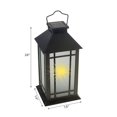 thumbnail image 2 of LED Solar Frosted Glass Pane Lantern Black, 2 of 3