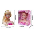 thumbnail image 3 of Makeup Pretend Playset Hairdressing Styling Head Doll Makeup Toy Makeup Pretend Playset For Children 17Pcs Hairdressing Styling Head Doll Makeup Toy Educational Toy Gift For Kids, 3 of 8