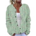 thumbnail image 2 of LOVZFMLL Cardigan for Women Ladies' Casual Printed Knitted Cardigan With Button Up Jacket And Top, 2 of 5