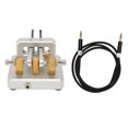 thumbnail image 3 of CW Morse Code Key, Auto Morse Telegraph Key Double Paddle Portable Continuous Transmitter Metal Body Lightweight  For Indoor Silver, 3 of 8