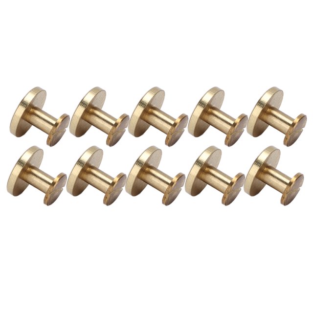 Leather Screw Nail Button, Book Binding Screw Sturdy Durable Sealing For Ledger For Leather Crafts For DIY Production 13x18mm
