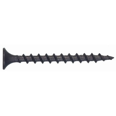 Drywall Screws, Black, Phosphate, Coarse, #6 x 1 In., 1 Lb. - 47660