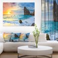 thumbnail image 1 of Vibrant Morning Sea with Yellow Sun - Seascape Canvas Art Print, 1 of 3