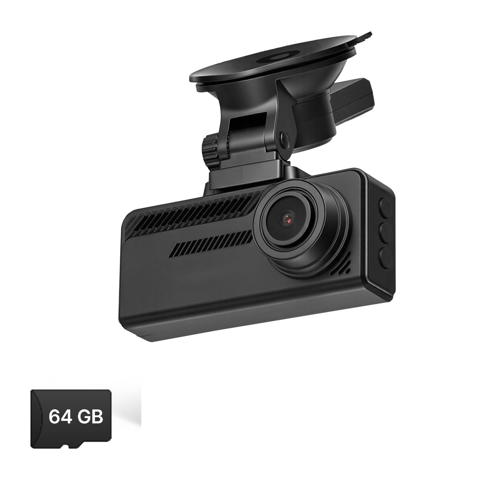 KFFKFF Dash Cam Front and Rear, 4K+1080P, 64 GB Card Included, Dual Channel Dash Camera for Cars with Built-in GPS, G-Sensor, Front 129° & Rear 125°