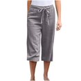 thumbnail image 1 of Women High Waisted Wide Leg Pants Drawstring Elastic Trousers Comfy Straight Leg Fashion Long Pants With Pockets, 1 of 5