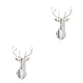 thumbnail image 2 of Decodeary Personalized Home Style With 3D Mirror Deer Wall Stickers Acrylic 3D Deer Head Mirror Wall Sticker Multifunctional silver S 2Set, 2 of 6