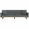 thumbnail image 2 of vidaXL Sofa Bed with Cushions Dark Grey Fabric, 2 of 5
