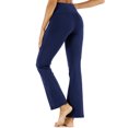 thumbnail image 2 of Innerwin Bas Taille Haute Femmes Harem Pantalons Course Jambe Large Pantalon Stretch Bleu S, 2 of 9