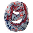 thumbnail image 1 of Peach Couture All season Infinity Loop Scarves Border Anchor Print, 1 of 1