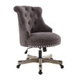 thumbnail image 1 of Linon Sinclair Chaise de Bureau Pivotante Rembourrée avec Roues en Gris Charbon, 1 of 8