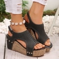 thumbnail image 2 of Marque Sandales Compensées Pisexur pour Femmes et Sandales Compensées à Plateforme pour Femmes Espadrilles 3 Po à Talons Compensés Sandales à Bride à la Cheville, 2 of 4