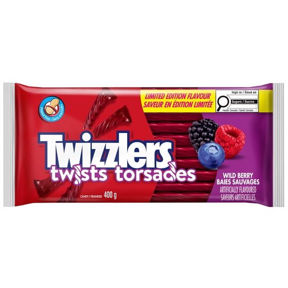 TWIZZLERS Wild Berry Twists Candy, 400g