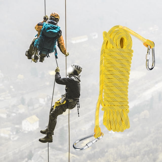 Skid Resistance Stable Climbing Rope, Survival Cord, Polyester Backup For Escape Outdoor Sports Activities Hiking