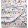 thumbnail image 1 of Soimoi Red Heavy Canvas Fabric Fish & Octopus Ocean Printed Fabric 1 Yard 58 Inch Wide, 1 of 2