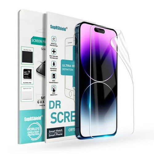  iPhone 12 Screen Protector Shatterproof Full Coverage Hydrogel Shield with Enhanced Edge