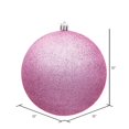 thumbnail image 2 of Vickerman N593079DG Boule de Noël 12 Po. Rose Pailletée avec Capuchon Percé, 2 of 3