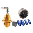 thumbnail image 2 of Adjustable Fuel Pressure Regulator with Gauge Auto Accessories Replace Parts Aureate, 2 of 10