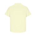 thumbnail image 4 of Chemises pour Hommes Lin Chemise Homme à Manches Courtes Couleur Unie Coton Lin Chemise Décontractée à Manches Courtes Col Pliable Haut Blouse à Col Rabattu, 4 of 5