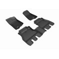 thumbnail image 1 of Convient 2018-2023 Jeep Wrangler JL Tapis 3D Doublure de Sol L1JP01901509 MAXpider; Ajustement Personnalisé; Bord Surélevé; Noir; Caoutchouc Thermoplastique de Texture Fibre de Carbone; 3 Pcs, 1 of 7